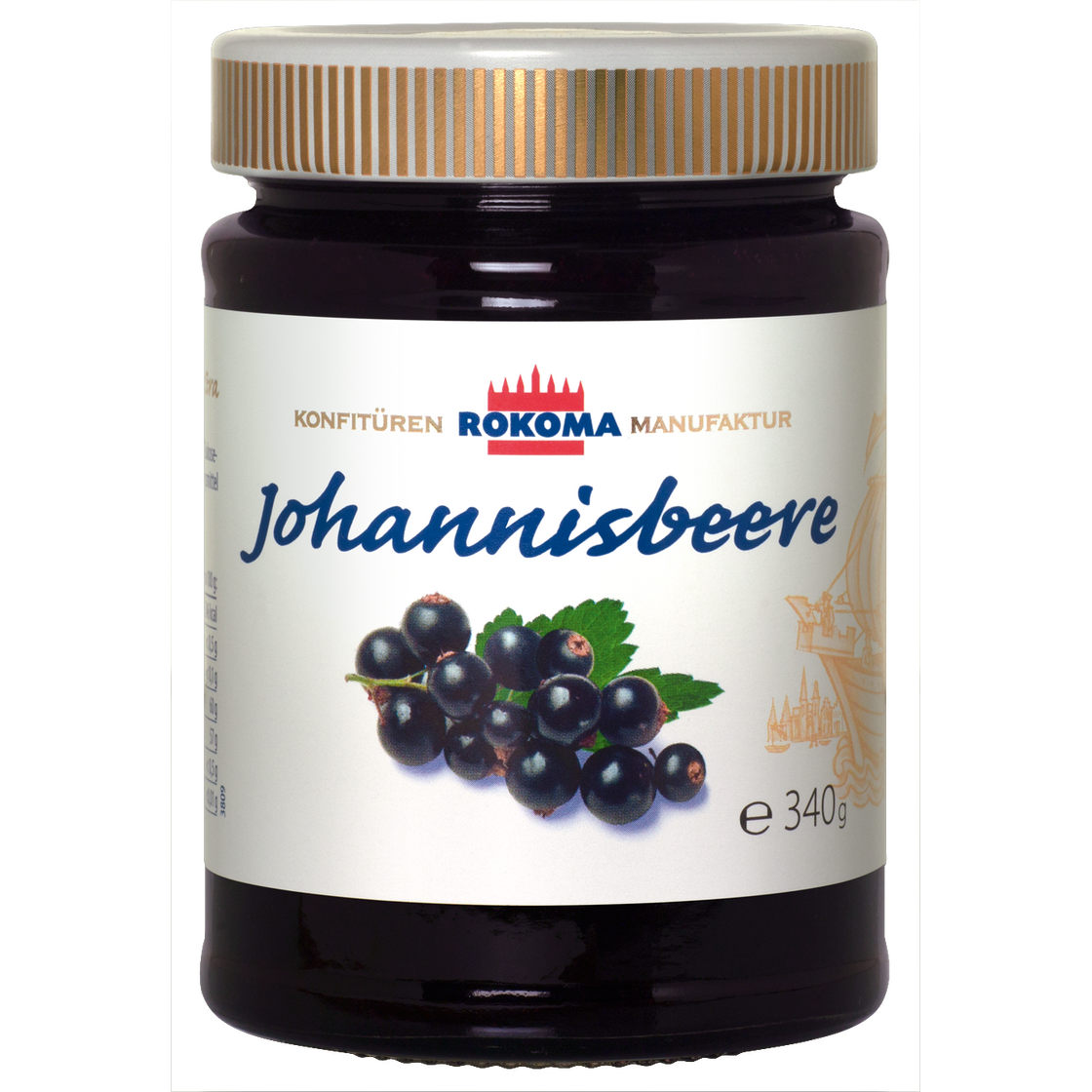 Rokoma Schwarze Johannisbeer-Konfitüre extra 340g