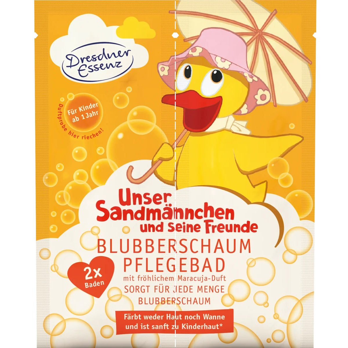 Dresdner Essenz Sandmann Blubberschaum-Pflegebad Maracuja je 2x30g im 3er Pack